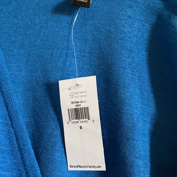Banana Republic Blue Wrap Top - Picture 3 of 4